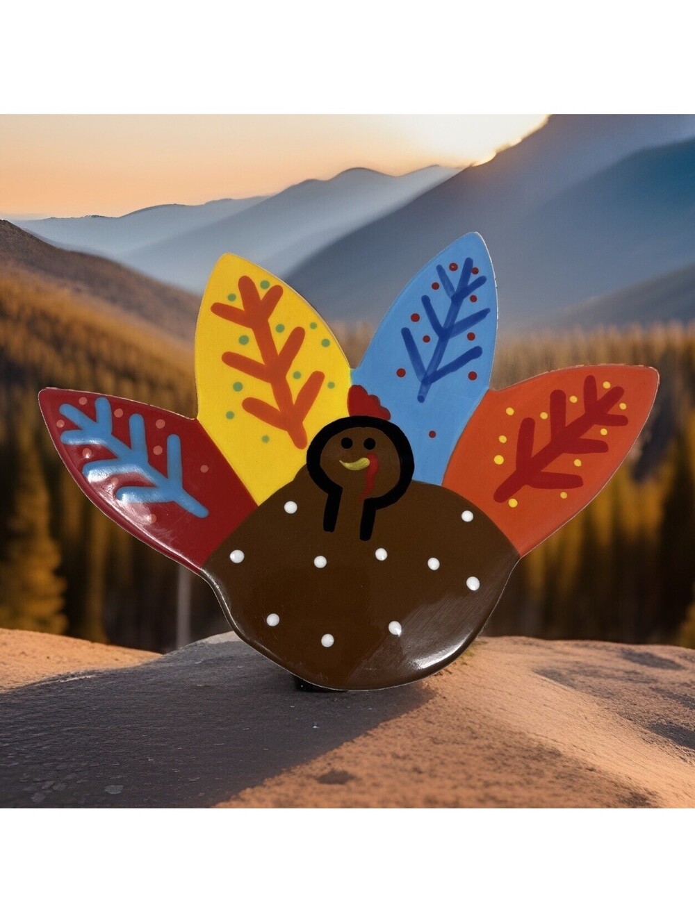 Coton Colors Happy Everything LARGE Attachment Turkey Thanksgiving Fall Decor